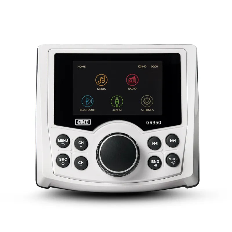 GME GR350BTW Bluetooth AM/FM Marine Stereo - White