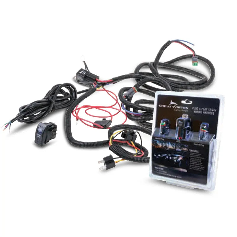 Great Whites GWA0015 12V/24V Plug and Play Wiring Harness