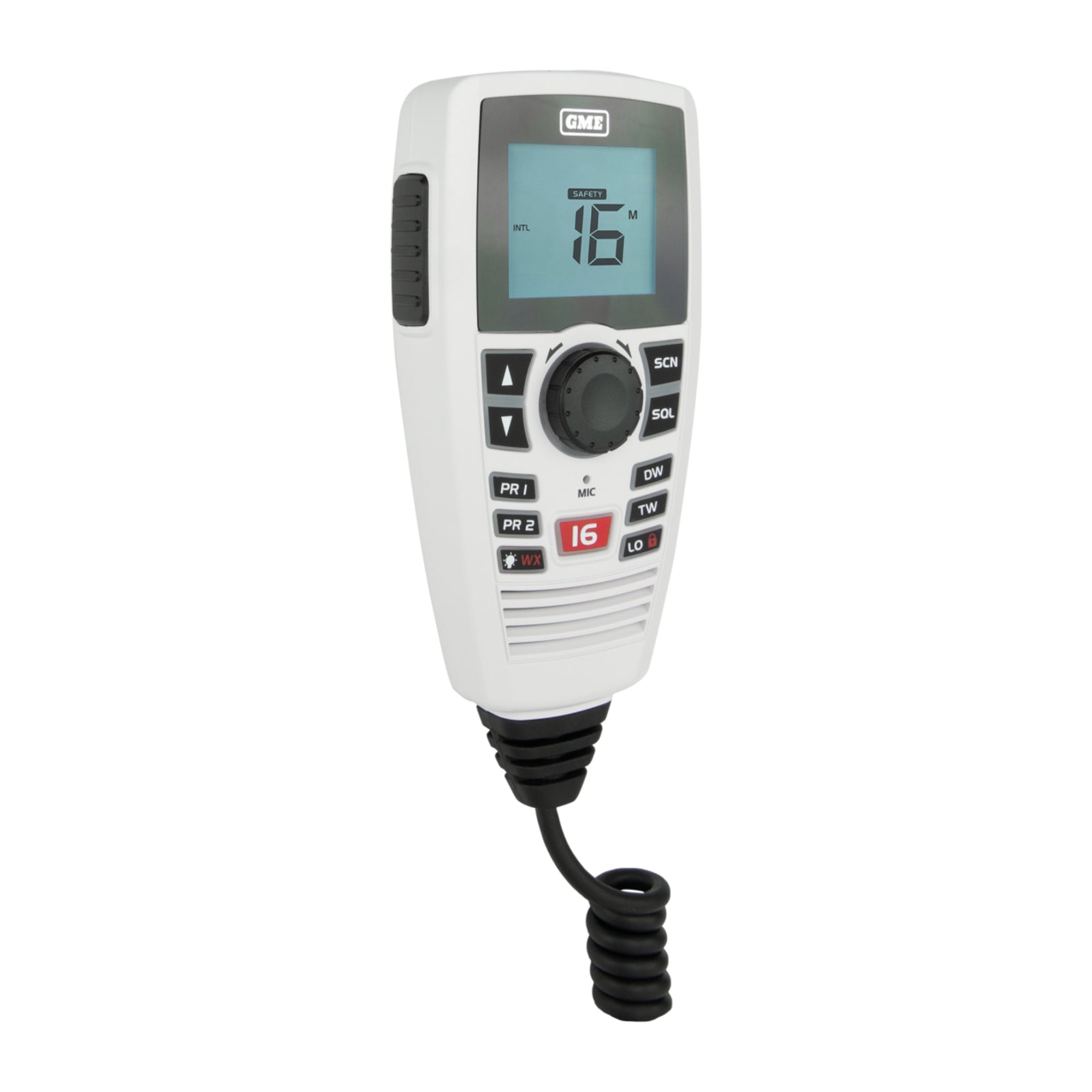 GME GX750W Black Box VHF Marine Radio - White