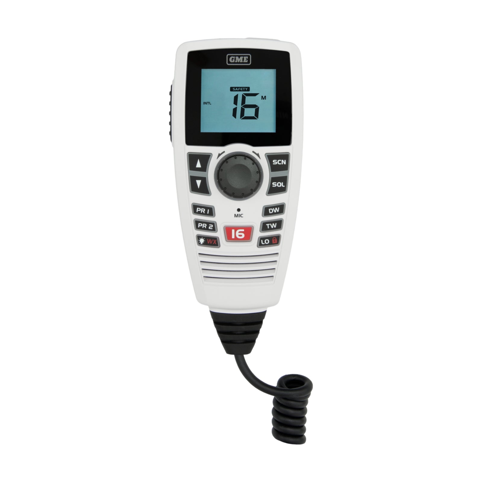 GME GX750W Black Box VHF Marine Radio - White