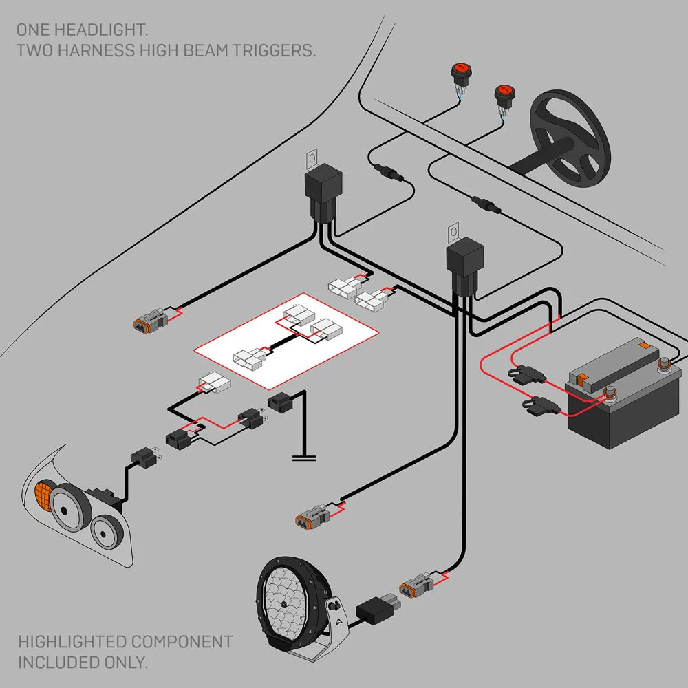 ALTIQ HBASPLTR | High Beam piggyback splitter