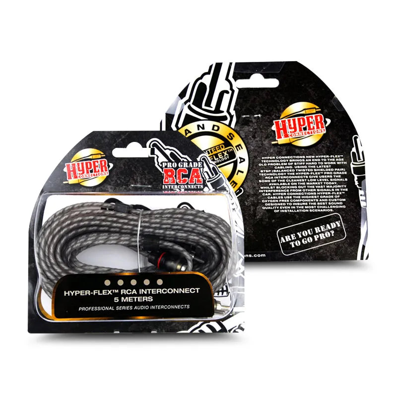 Hyper Connections HC-RC5 Hyper-Flex™ 5M Pro Grade RCA Interconnect Audio Cable