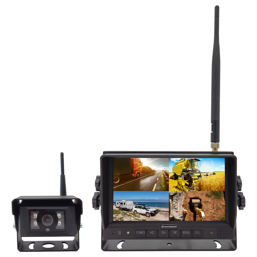 Autobacs HDVR74W wireless DVR system with 7-inch monitor and 1080p recording capability