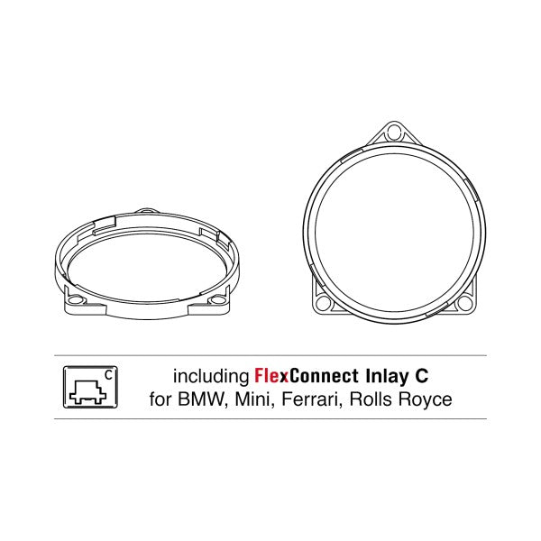 HELIX CFMK100 BMW.1 | FlexMount100 Adaptor Ring Kit | 4" Midrange Adapter