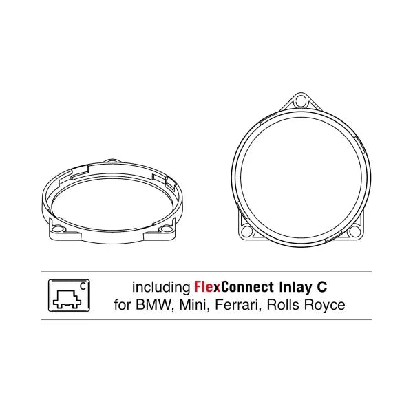 HELIX CFMK100 BMW.1 | FlexMount100 Adaptor Ring Kit | 4" Midrange Adapter