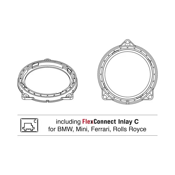 HELIX CFMK100 BMW.3 | FlexMount100 Adaptor Ring Kit | 4" Midrange Adapter