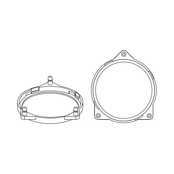 HELIX CFMK100 MB.1 | FlexMount100 Adaptor Ring Kit | 4" Midrange Adapter