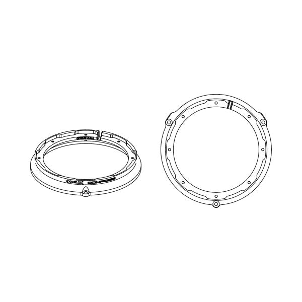 HELIX CFMK165 JLR.1 | FlexMount165 Adaptor Ring Kit | 6.5" Midbass Adapter