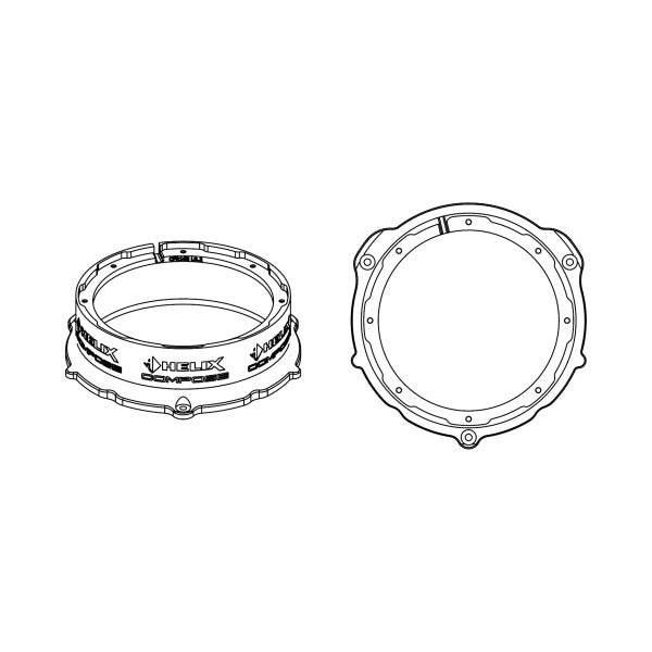 HELIX CFMK165 JLR.2 | FlexMount165 Adaptor Ring Kit | 6.5" Midbass Adapter