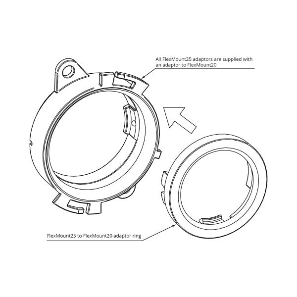 HELIX CFMK25 PSA.1 | FlexMount25 Adaptor Ring Kit | Peugeot/Citroen Tweeter Adapter