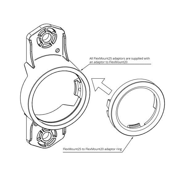 HELIX CFMK25 VOL.1 | FlexMount25 Adaptor Ring Kit | Volvo Tweeter Adapter
