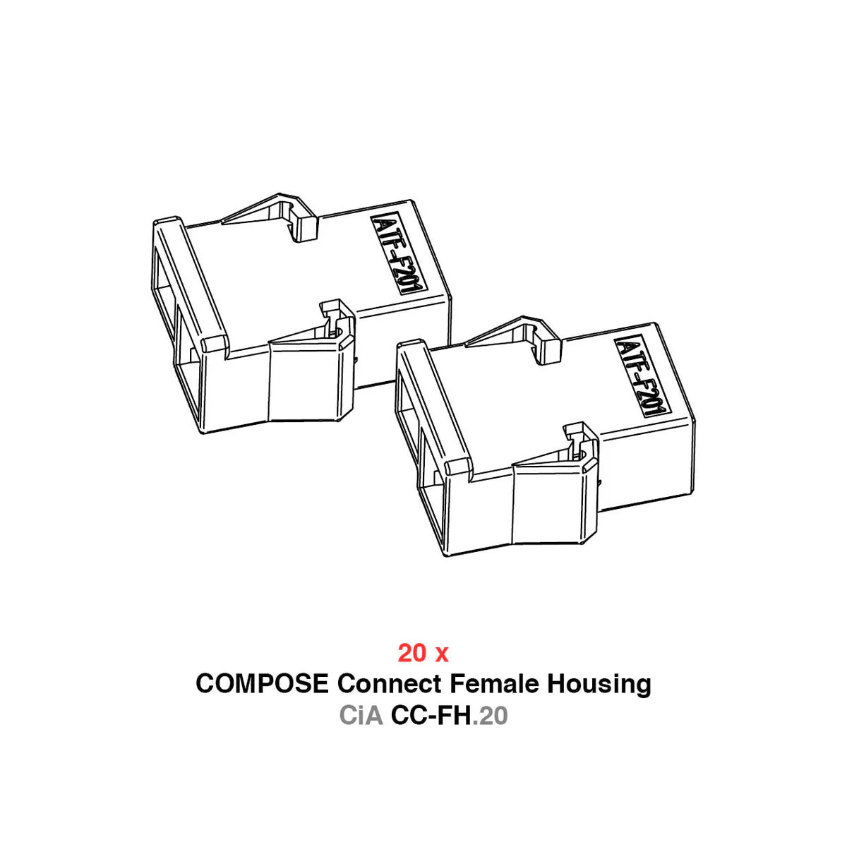 HELIX COMPOSE CiA CC-FH.20 Female Housing Kit | Perfect for Reliable Car Audio Connections
