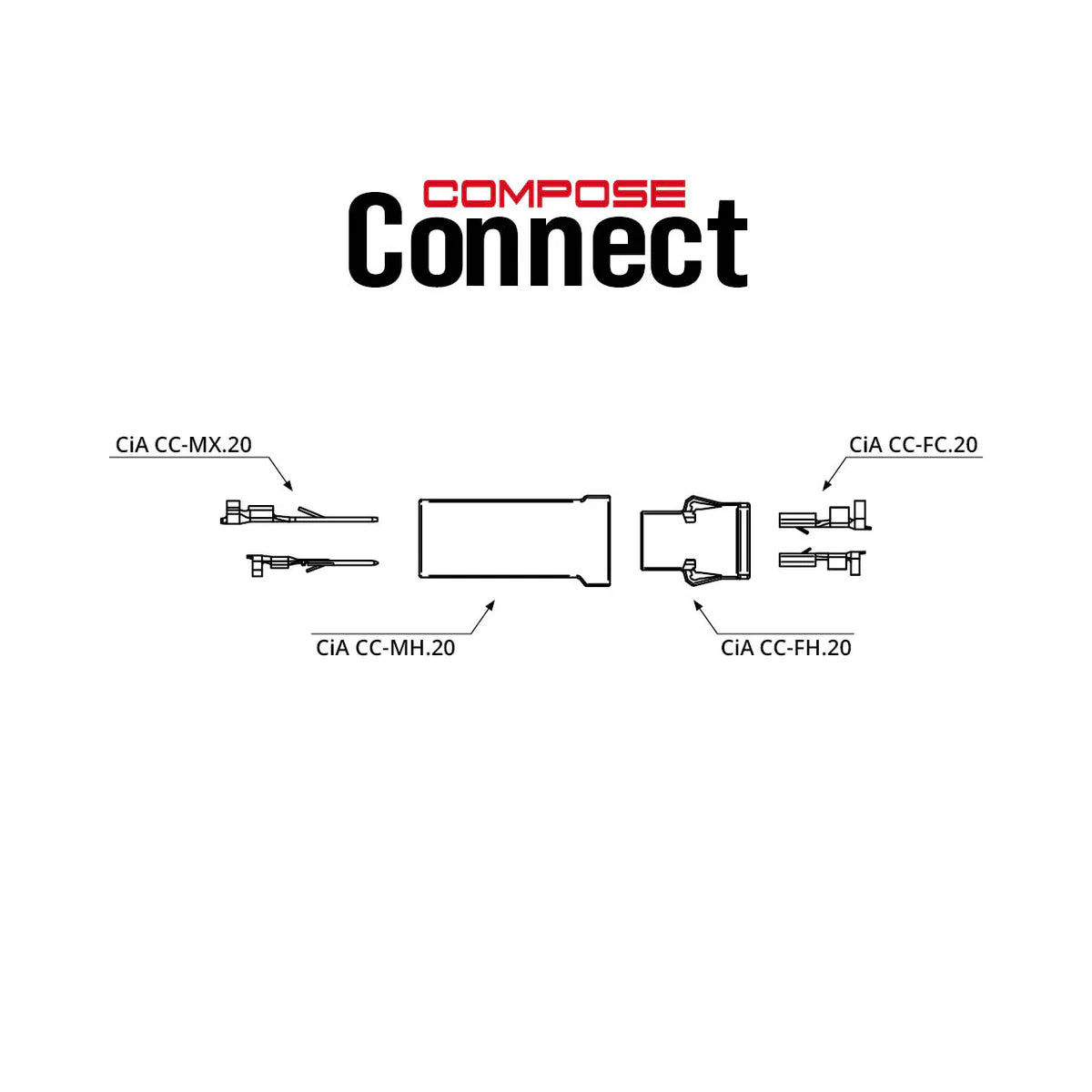 HELIX COMPOSE CiA CC-FH.20 Female Housing Kit | Perfect for Reliable Car Audio Connections