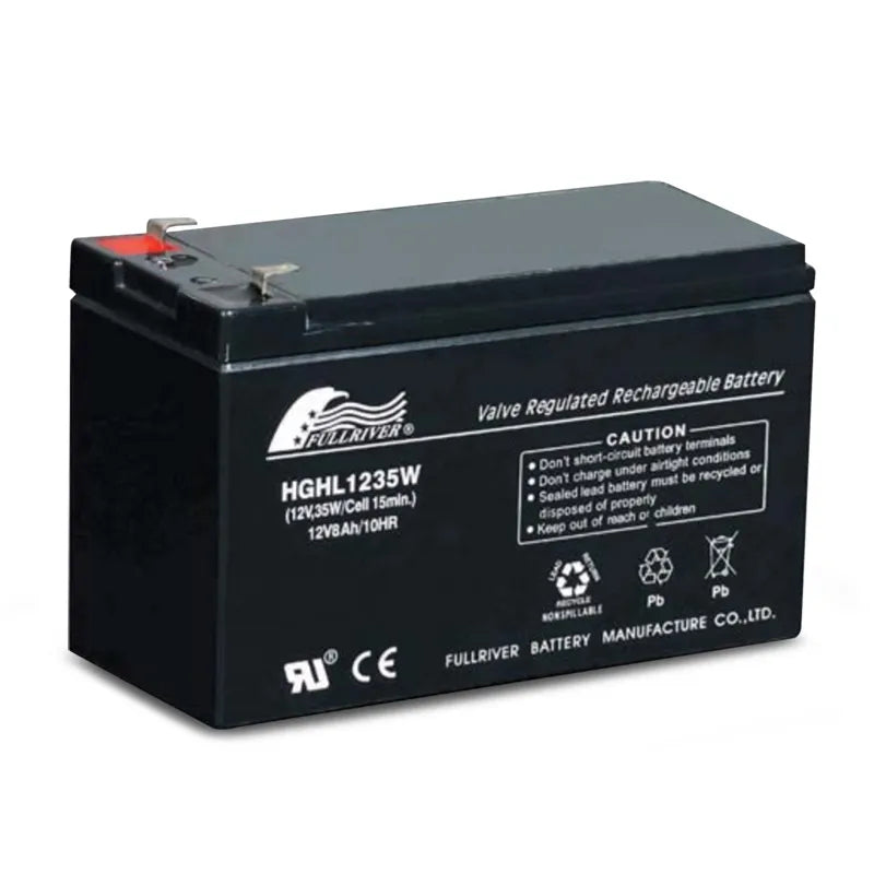 Fullriver HGHL1235W (Hi Rate) HGHL Series 12V 8Ah Replacement Battery
