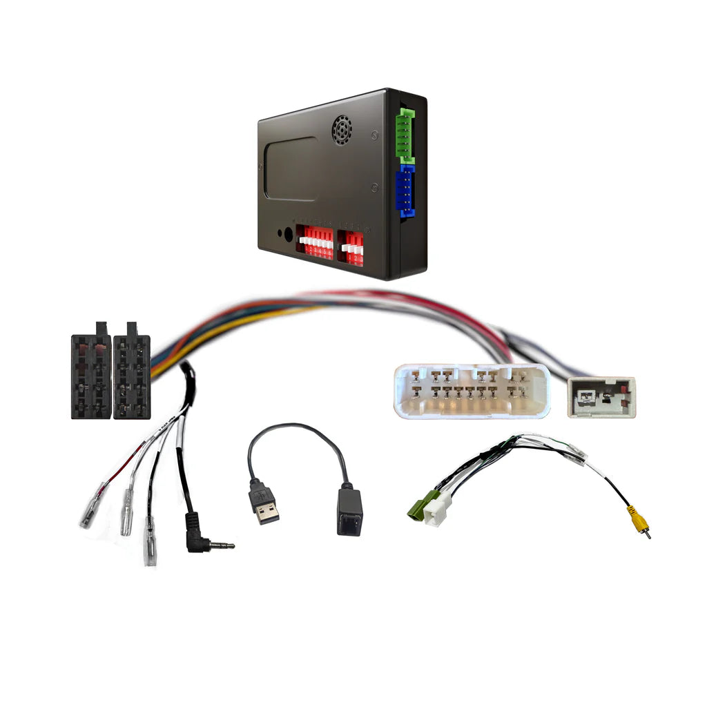 CAC HISU4K Harness Compatible with Isuzu Mazda - Plug and Play Wiring Harness with SWC, Camera Retention, USB, and Antenna