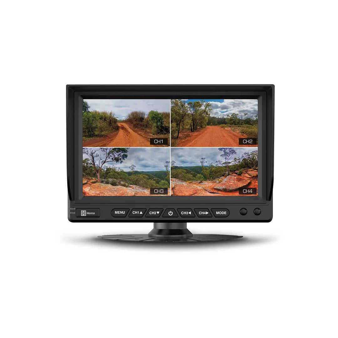 Hema HM-MNT 4-Channel AHD Quad Display Touchscreen Reversing Monitor