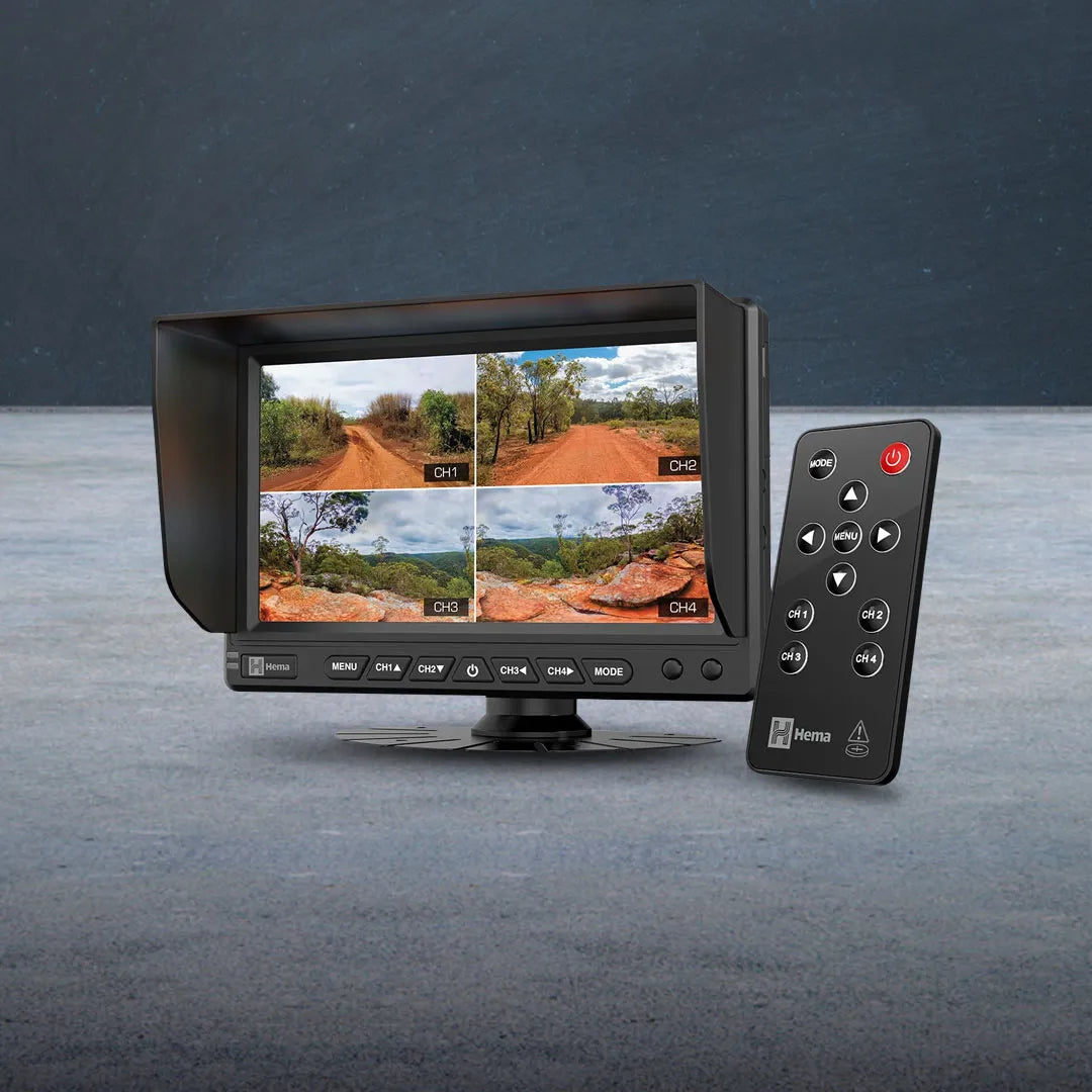 Hema HM-MNT 4-Channel AHD Quad Display Touchscreen Reversing Monitor