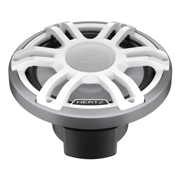 Hertz HMX7SLDS Marine 7.7 Inch RGB Coaxial Speaker Pair Grey White
