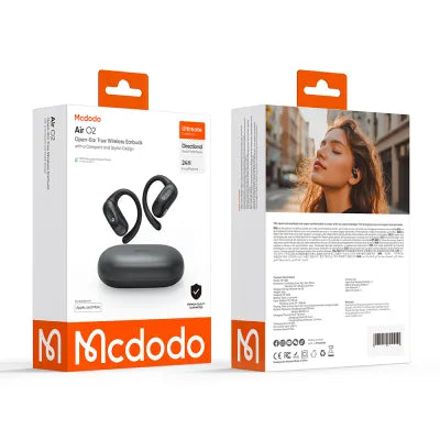 MCDODO HP-8050 TWS Open-Ear Earphones with Clips & Digital Charging Case