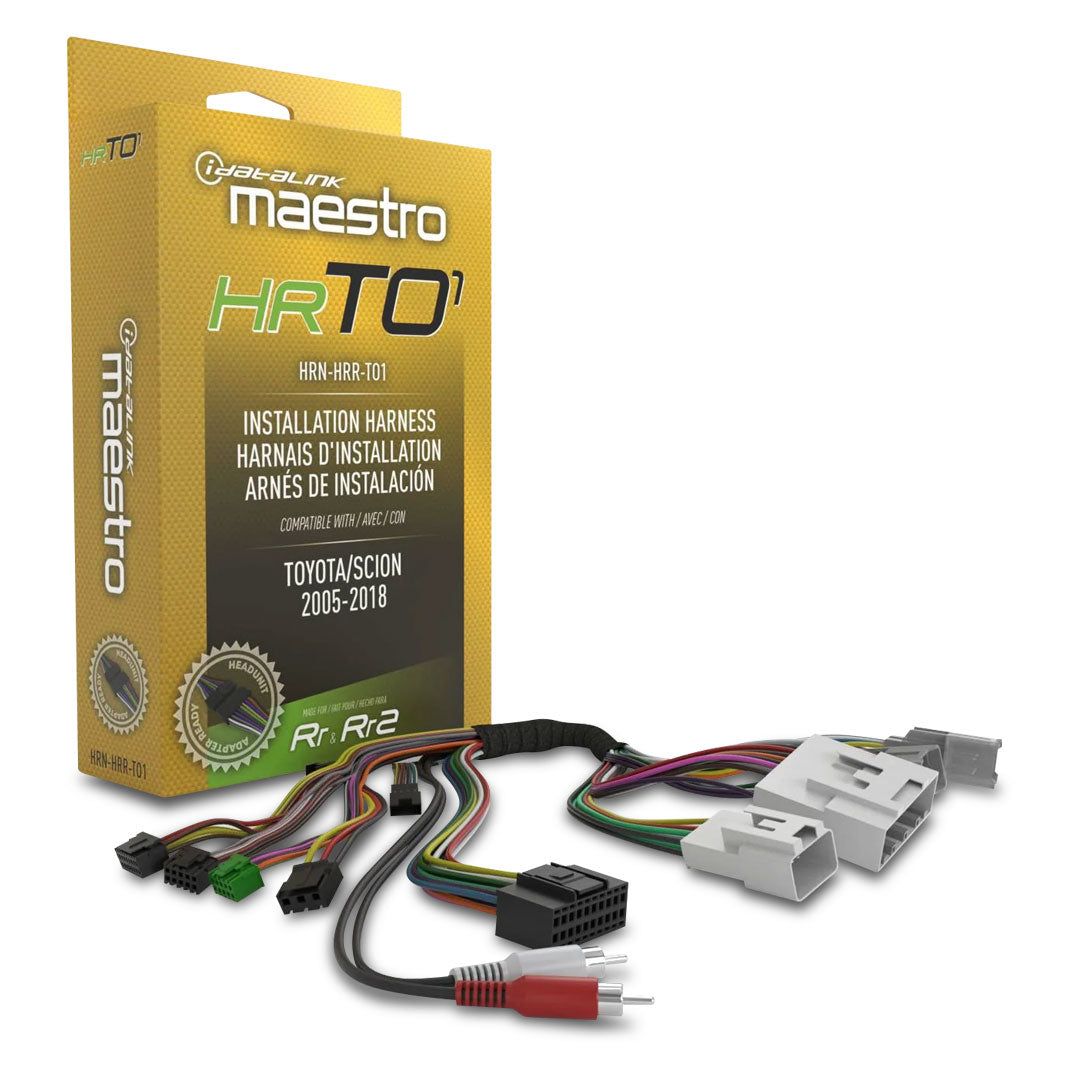 iDatalink Maestro HRN-HRR-TO1 Plug-N'-Play T-Harness Suit Toyota/Scion 2005 - 2018 (HRTO1)