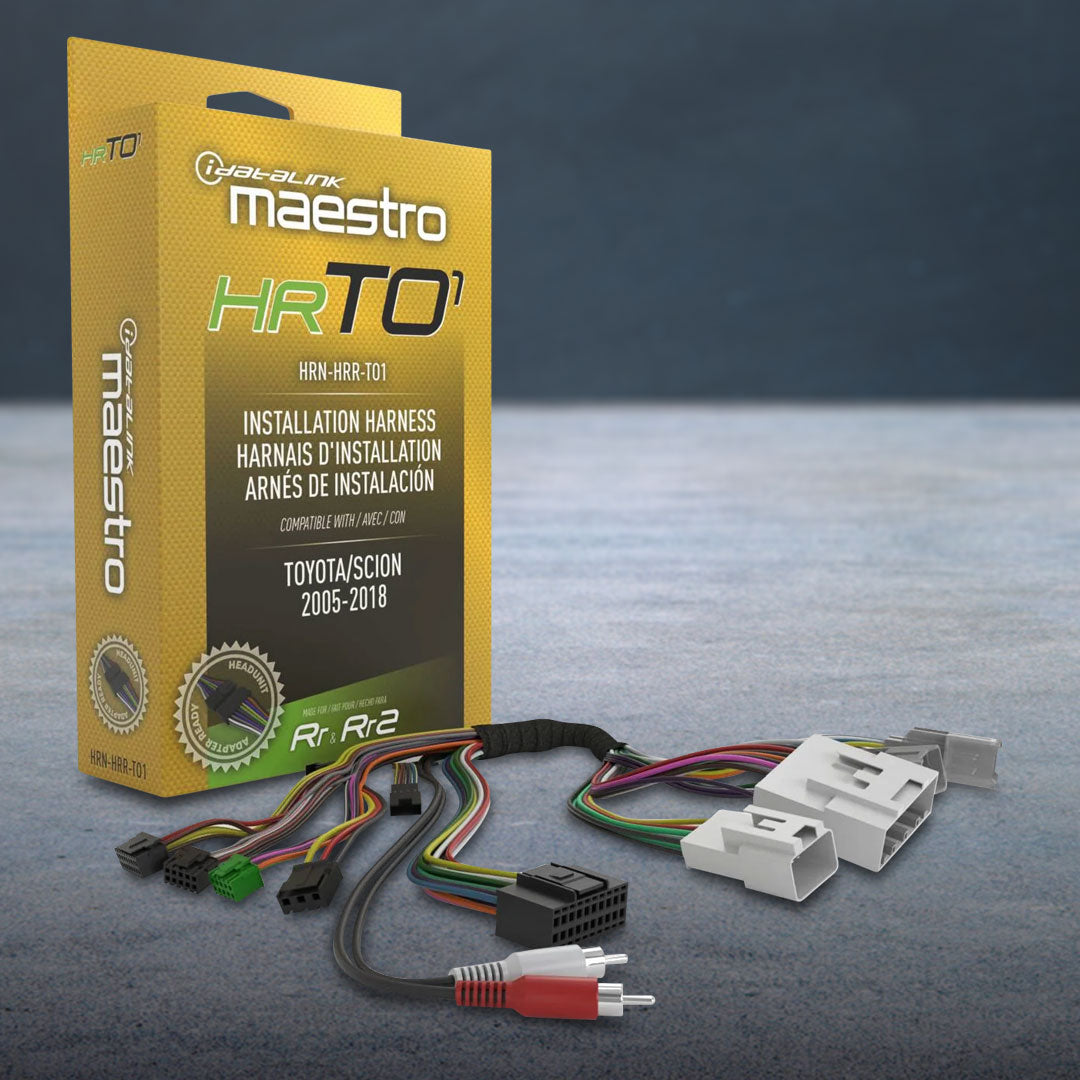 iDatalink Maestro HRN-HRR-TO1 Plug-N'-Play T-Harness Suit Toyota/Scion 2005 - 2018 (HRTO1)