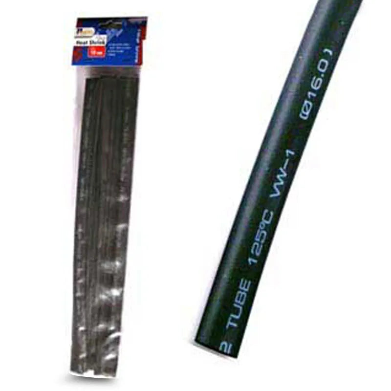 Aerpro HS16B 16mm Heatshrink Black Pack of 10pcs x 30cm