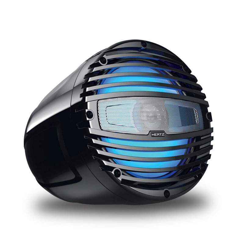 Hertz HTX 8 M-FLT 8" 200W 2-Way Marine Coaxial Single Tower Speaker - Flat Black