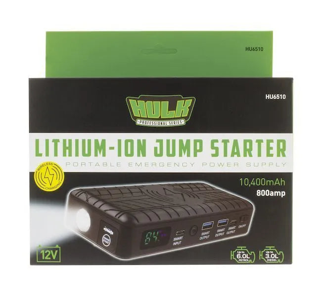 Hulk 4x4 HU6510 Lithium Jump Starter 10,400mAh 800A Portable Battery