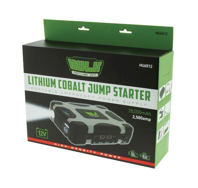 Hulk 4x4 HU6512 Lithium Jump Starter 28,000mAh 2,500A Portable