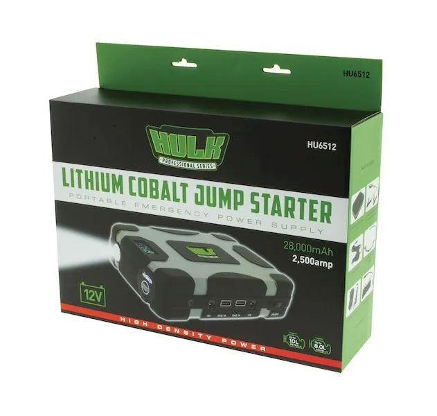 Hulk 4x4 HU6512 Lithium Jump Starter 28,000mAh 2,500A Portable
