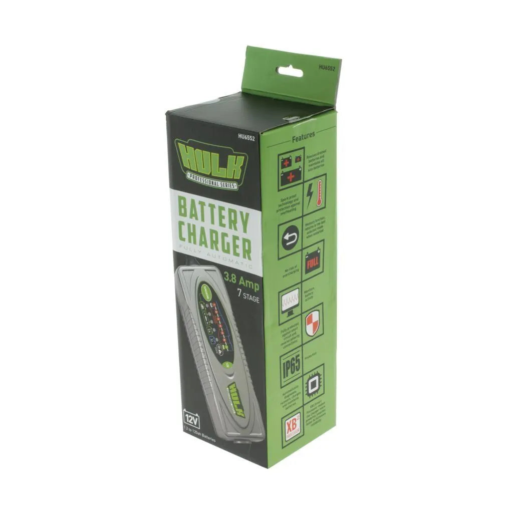 Hulk 4x4 HU6552 3.8A 12V 7-Stage Automatic Switchmode Battery Charger