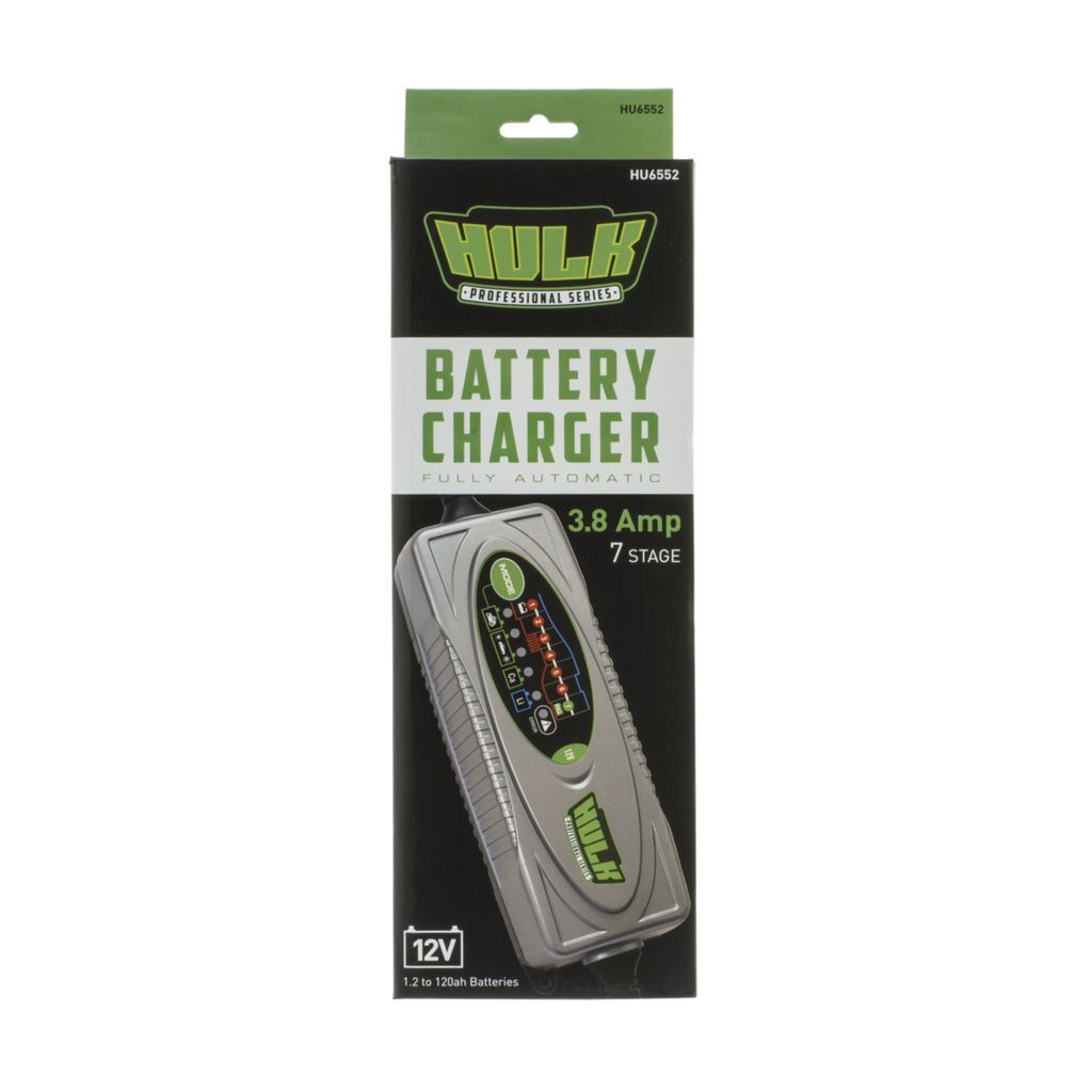 Hulk 4x4 HU6552 3.8A 12V 7-Stage Automatic Switchmode Battery Charger