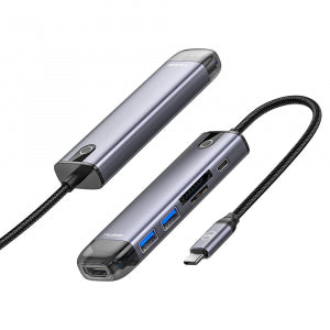 MCDODO HU-7740 6-in-1 USB-C Hub with HDMI, SD/TF Card, USB 3.0 &amp; 100W PD Fast Charging