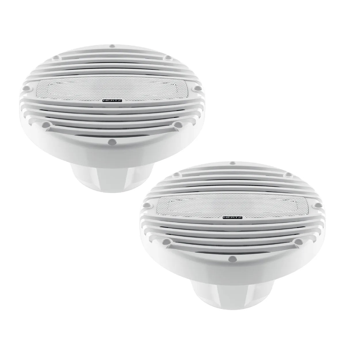Hertz HMX 8 TW 8" 200W 2-Way Total White Marine Coaxial Speaker - Pair