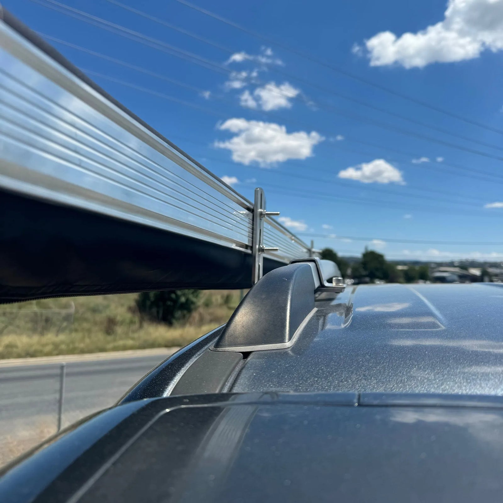 GMF4x4 AW-030-TALL Ford Ranger Wildtrak PX 2011-2022.5 Roof Rail Awning Bracket Pair
