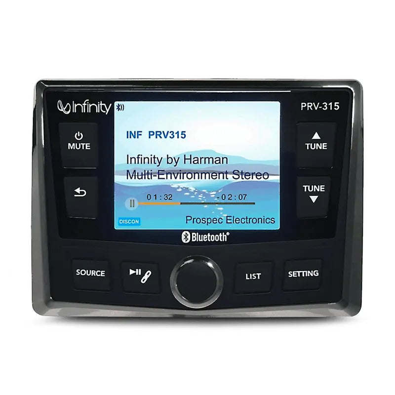 Infinity INFPRV315.2 AM/FM/USB/Bluetooth Stereo Receiver with 3 1/2