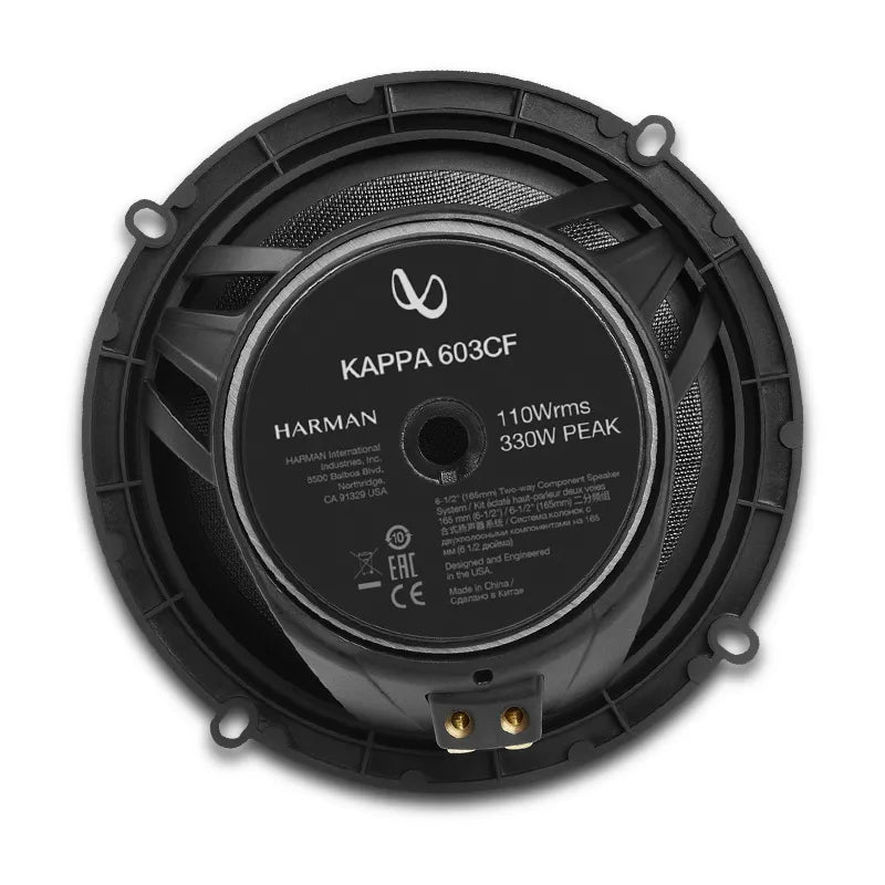 Infinity INFSPKKA603CF KAPPA603F 6.5" 2-Way Component Speakers 110W RMS - 3 Ohm