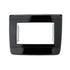 Double DIN fascia panel with premium piano gloss black finish and mounting brackets