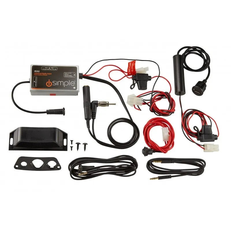 iSimple PACIS32 Tranzit Universal FM Modulator AUX Kit With USB Charging Socket