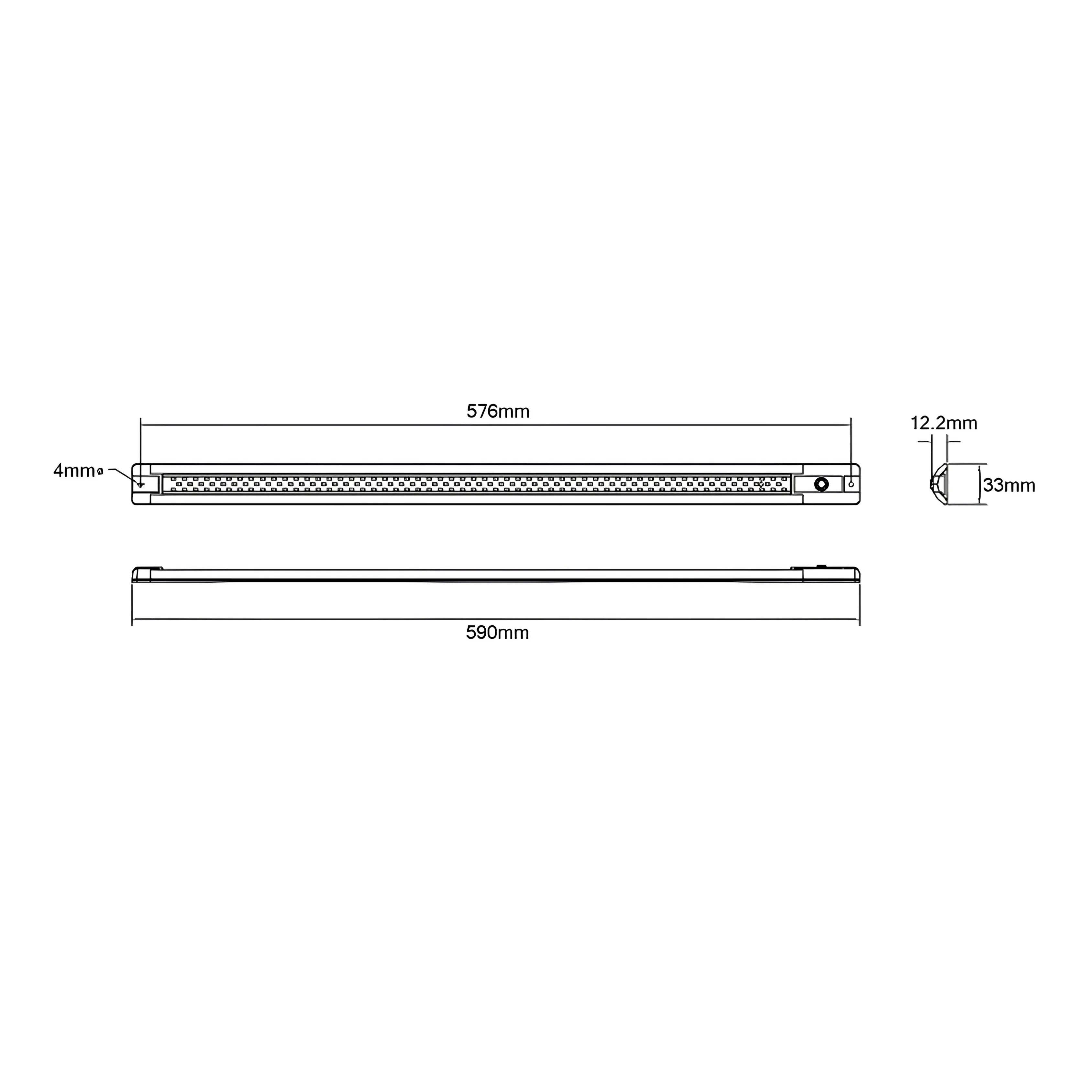 Roadvision ISLS590MV-AW2 LED Strip Lamp 590mm Amber White Switch