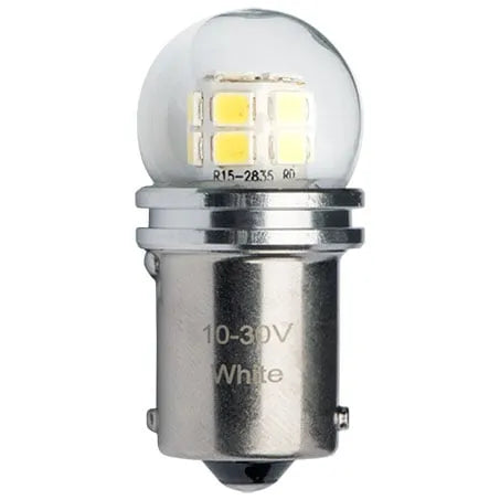 J.W. Speaker 990145 LED Bayonet Globe 12/24V 10W or 5W BA15s - 2 Pce