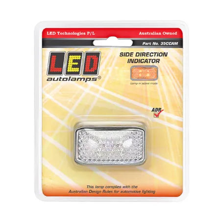 LED Autolamps 35CCAM Chrome Series 10Volt-30Volt Side Direct