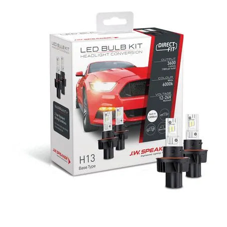 J.W. Speaker 999013 H13 LED Direct Fit Bulb Kit 12/24V 6000K