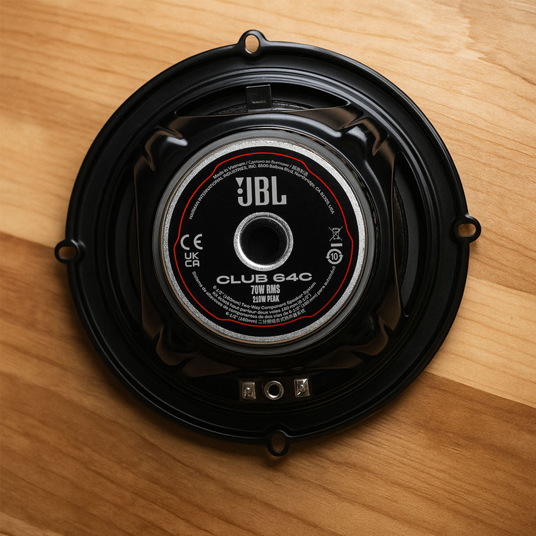 JBL Club 64C | 6.5 Inch 210W 2-Way Component Speaker - with Grill (Pair)