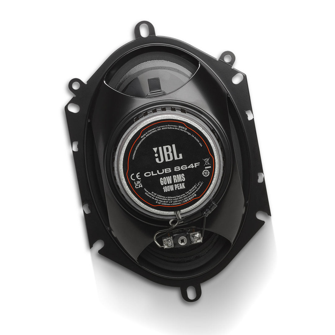 JBL Club 864F | 6X8 Inch 180W 2-Way Coaxial Speaker - No Grille (Pair)