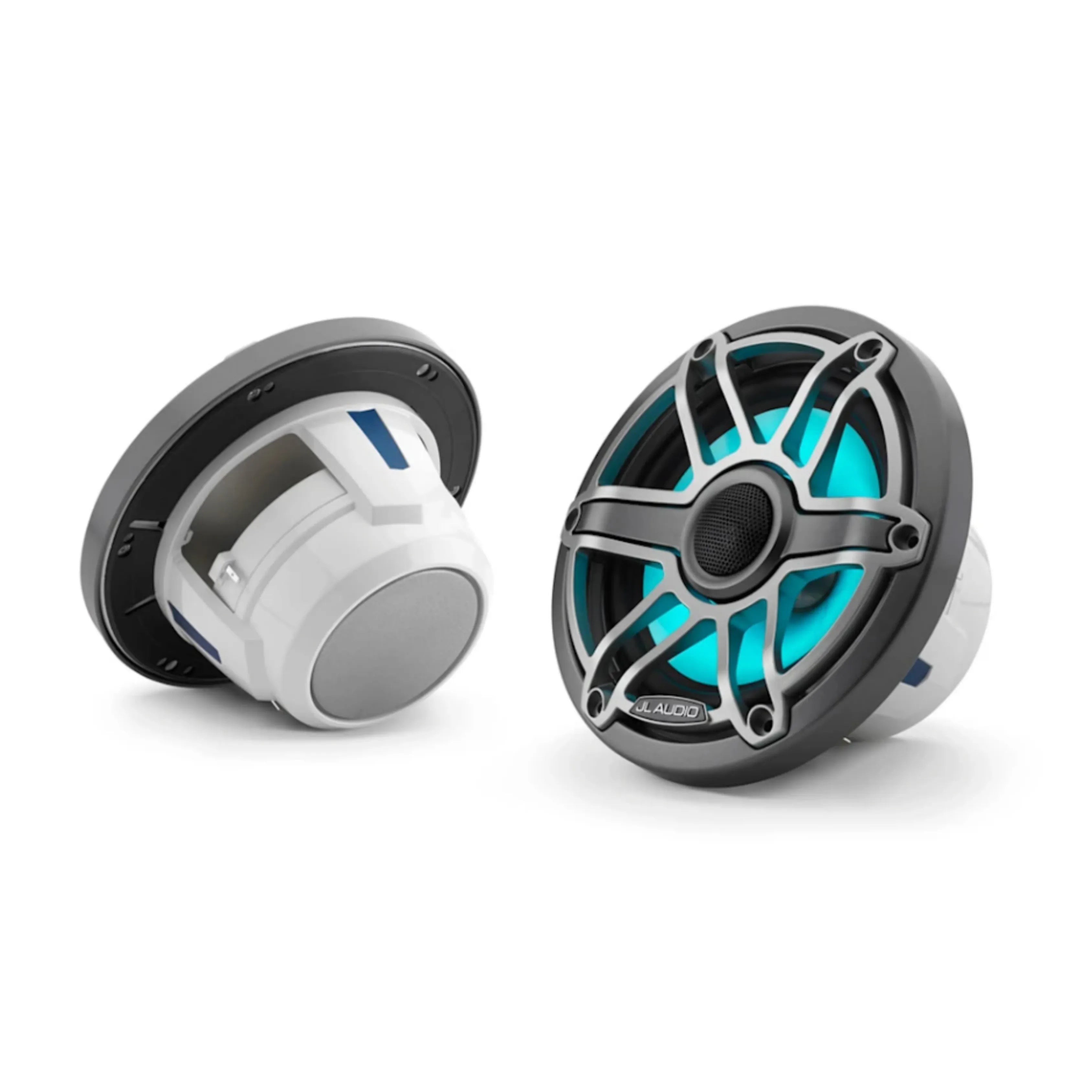 JL Audio JLA-010-03092-00 M6 6.5" Marine Speakers - Titanium Sport Grille with LED
