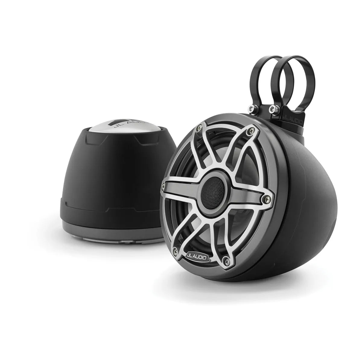 JL Audio JLA-010-03263-00 VeX Enclosed System - M6 6.5″ with Titanium Sport Grille (M6-650VEX-Mb-S-GmTi)