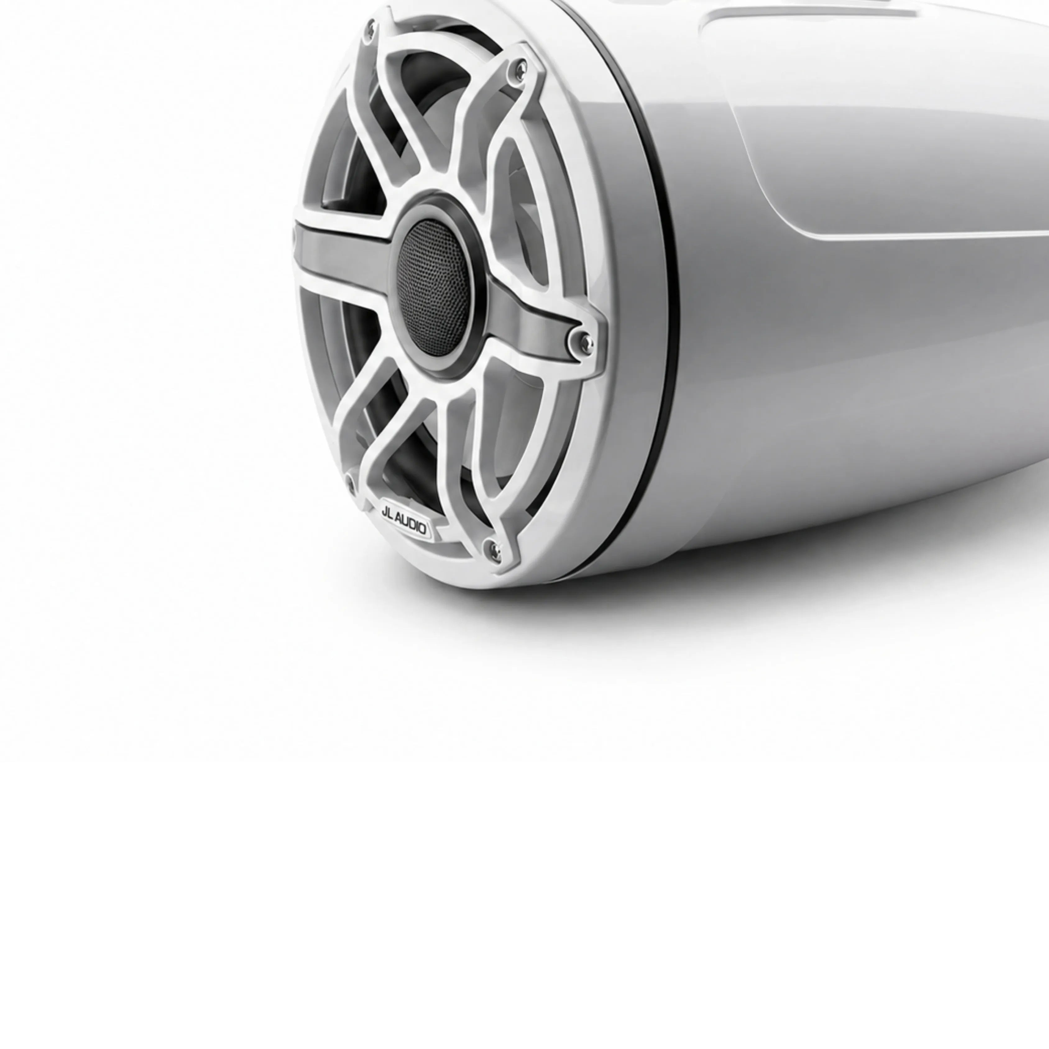 JL Audio JLA-010-03282-00 M6 8.8" Enclosed Tower Speakers - White Sport Grille