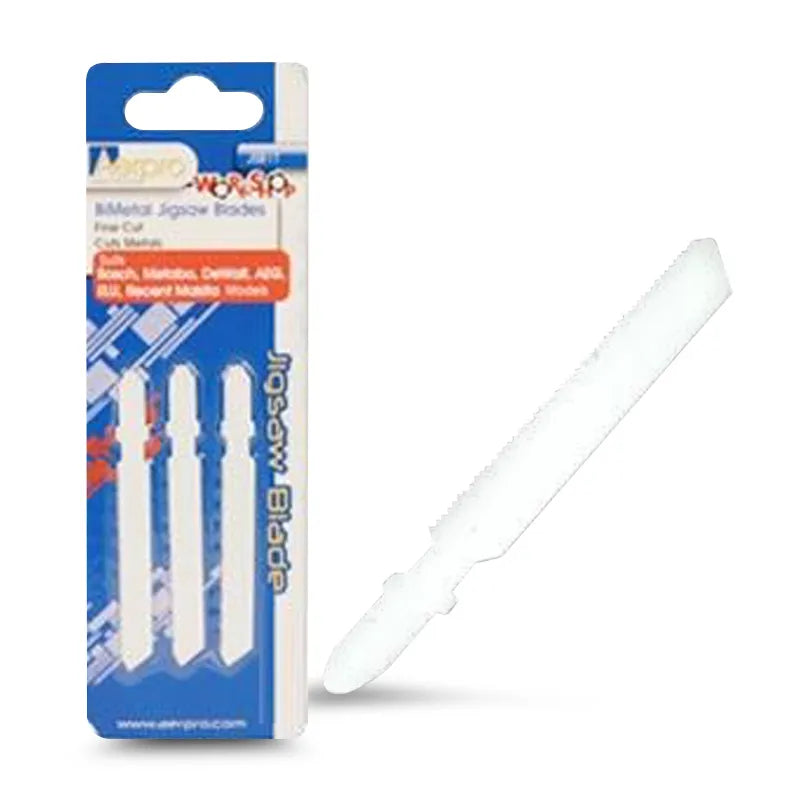Aerpro JSB1T T Shank Fitting Fine Cut Blade Cuts Metal Pack of 3