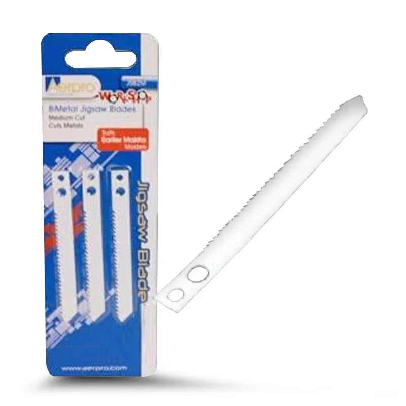 Aerpro JSB2M Makita Fit Medium Cut Blade Cuts Timber/Plastic Pack of 3